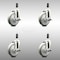 Service Caster 5 Inch 316SS Gray Poly Swivel 3/4 Inch Expanding Stem Caster Set Brake SCC SCC-SS316EX20S514-PPUB-TLB-34-4 - alternate 1